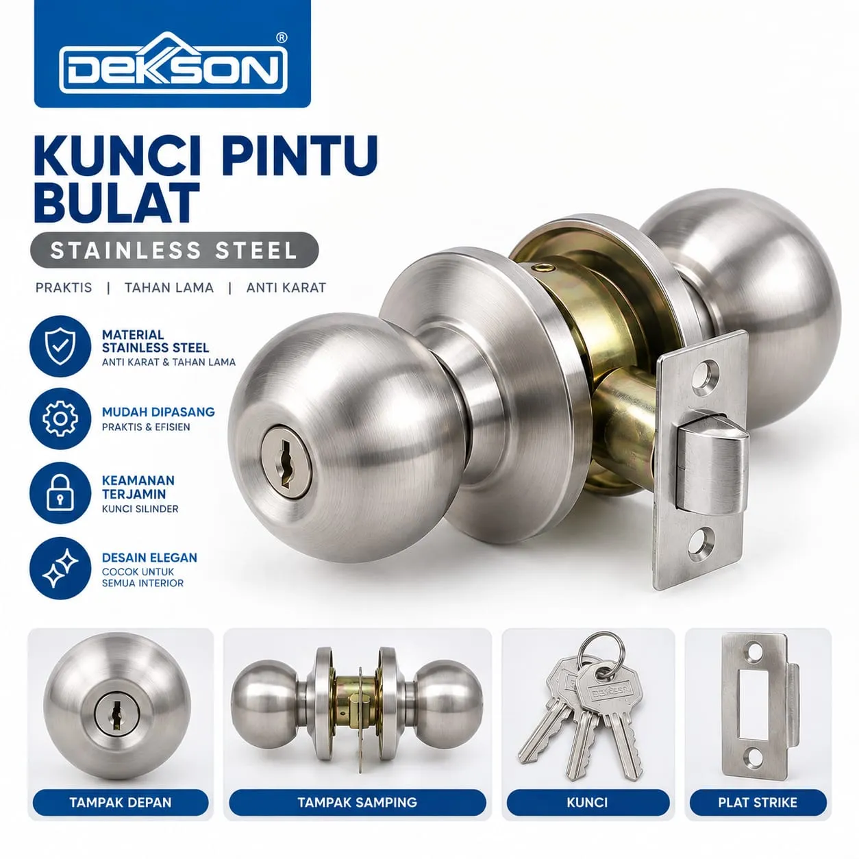 Kunci PVC Bulat SS