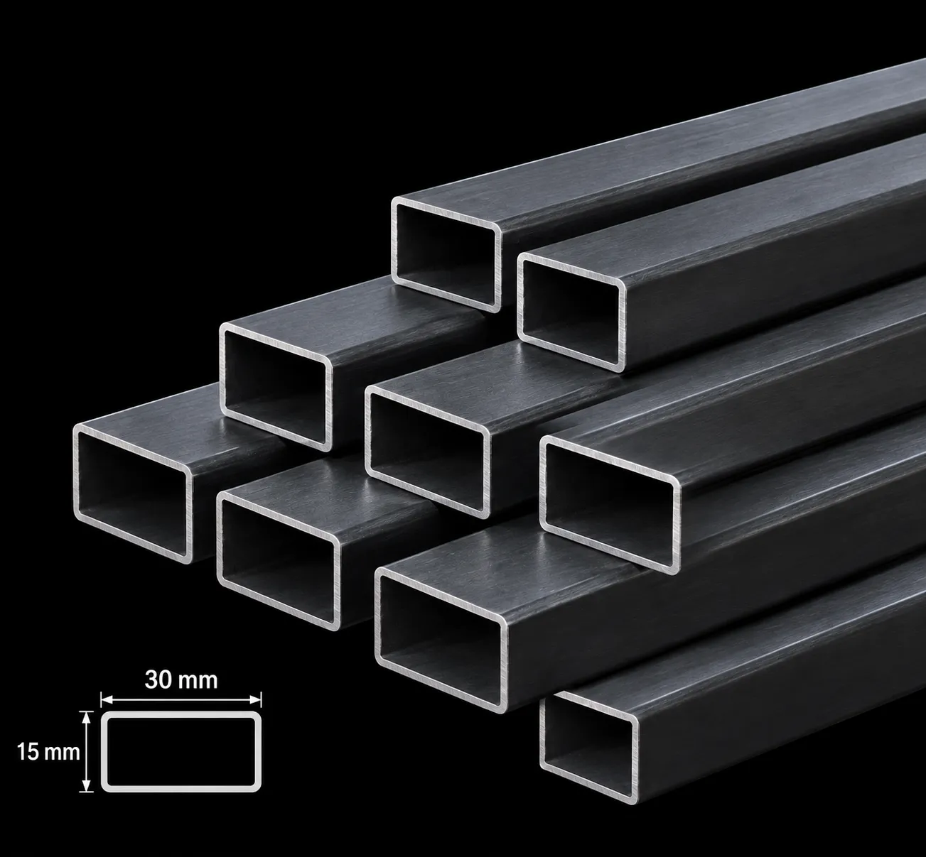 Hitam 15 x 30 x 1.5mm